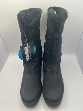 Women's Black Faux-Fur Winter Boots